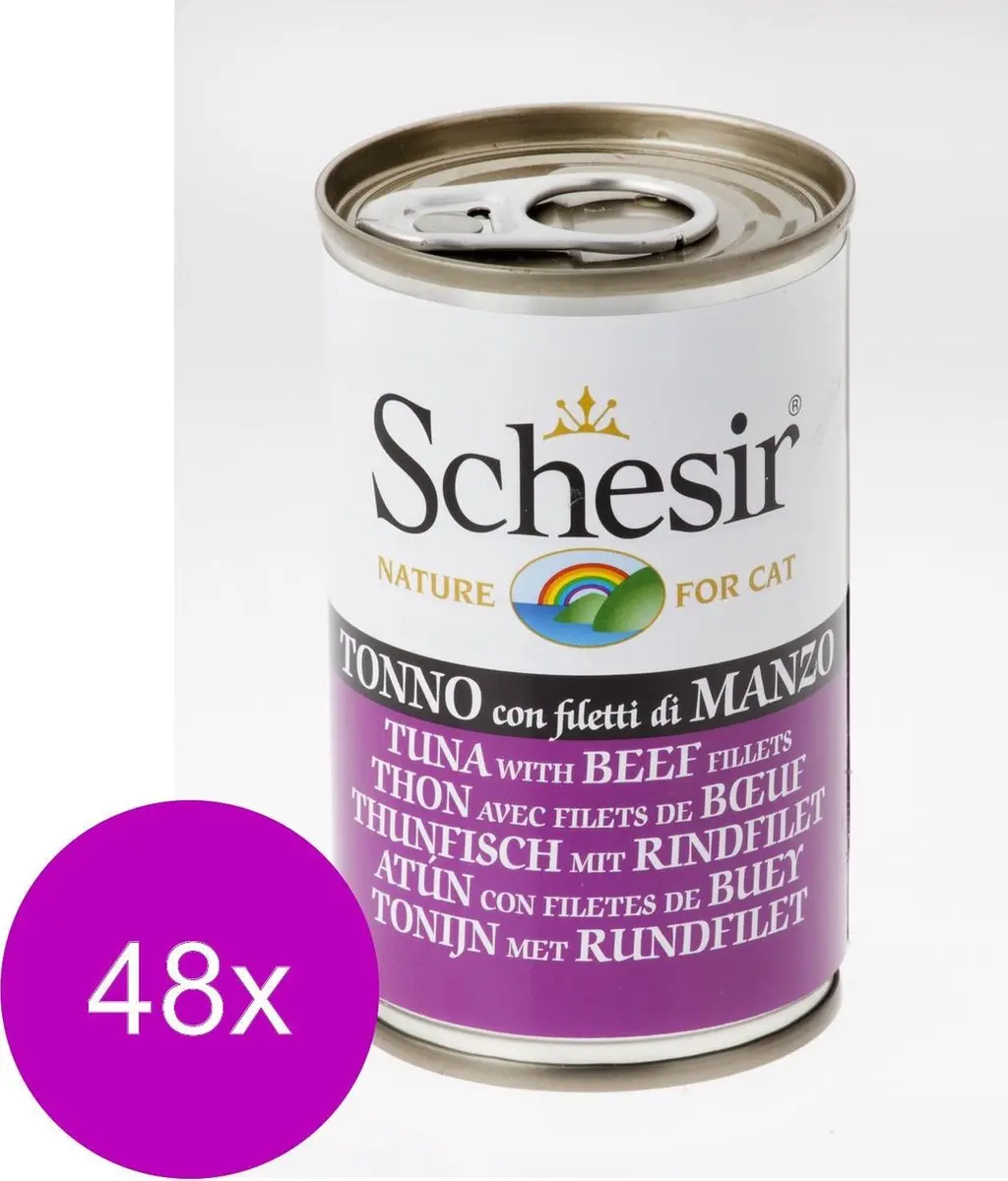 Schesir Kat Blik Gelei Tonijn/Rundvlees