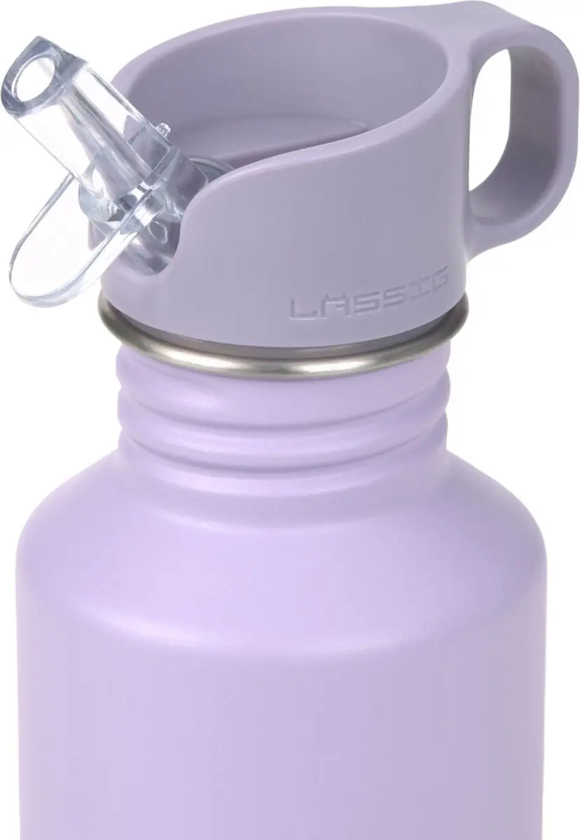 Lässig Little Gang RVS Drinkfles 0,5L - Heart Lilac