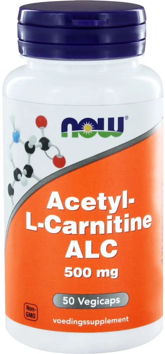Now Foods Acetyl-L-Carnitine 500mg - 50 Capsules - afbeelding 2 van 2
