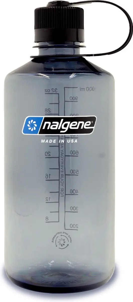 Nalgene Narrow Mouth Fles 1L - BPA-vrij - Grijs - afbeelding 4 van 4