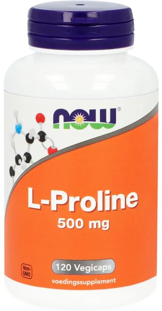 Now Foods L-Proline 500mg Capsules - 120 Stuks - afbeelding 3 van 4