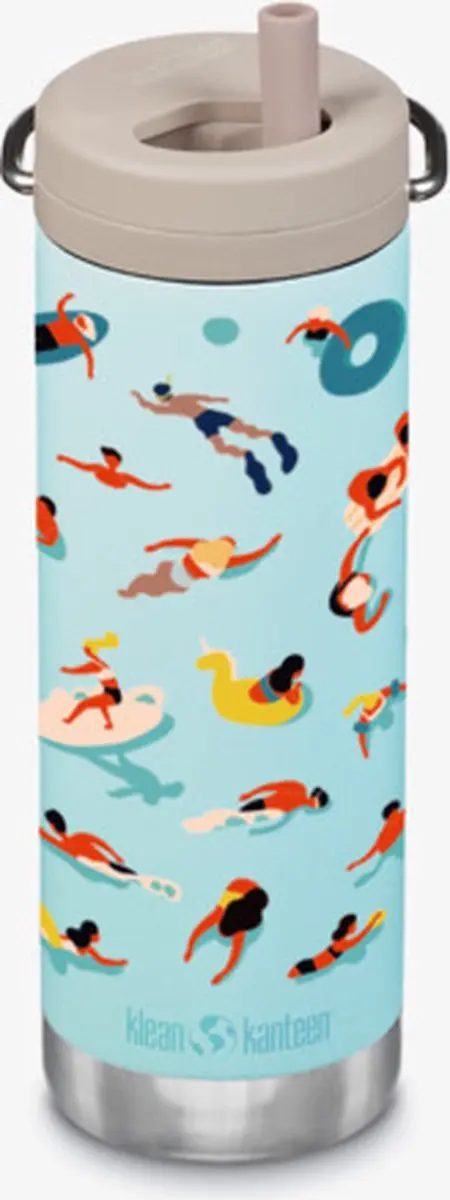 Klean Kanteen Drinkfles RVS Insulated Limited Summer Edition Poolside, zwembad T