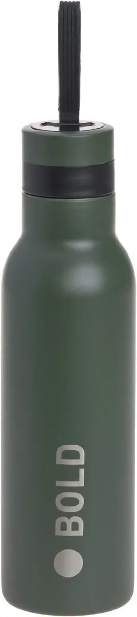 Lässig drinkfles dubbelwandig RVS Bold dark olive