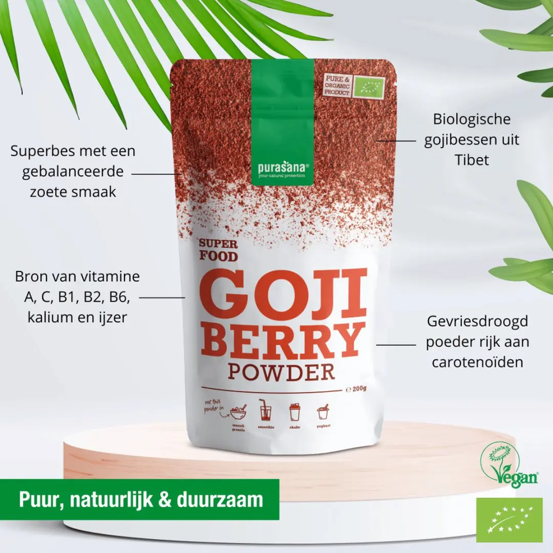 Purasana Goji Bespoeder Bio 200g