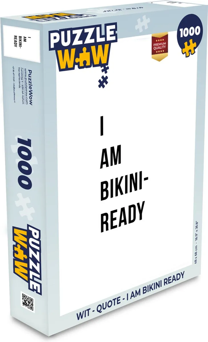 PuzzleWow Quote Legpuzzel 1000 Stuks - Multicolor