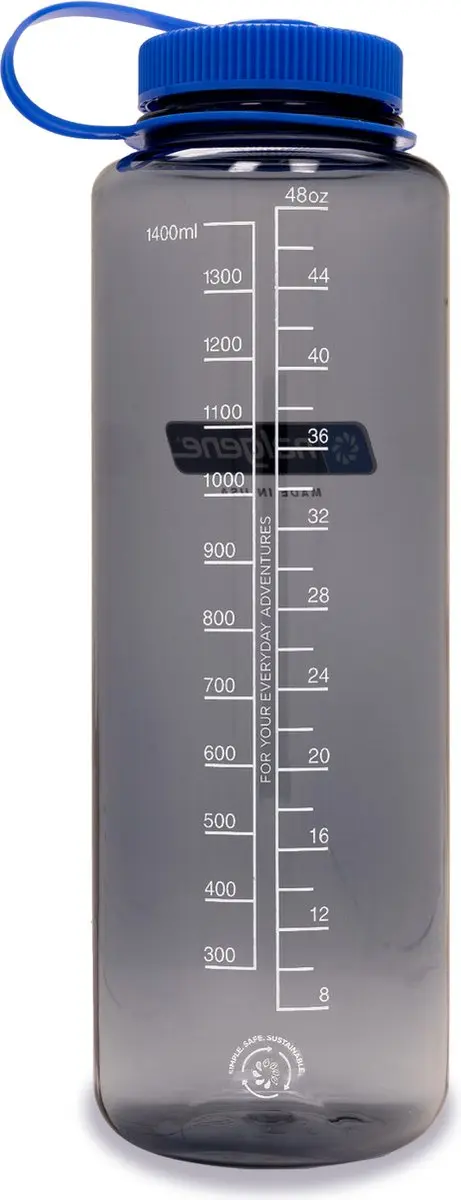 Nalgene Wide Mouth Fles 1500ml - BPA-vrij - Grijs - afbeelding 2 van 5
