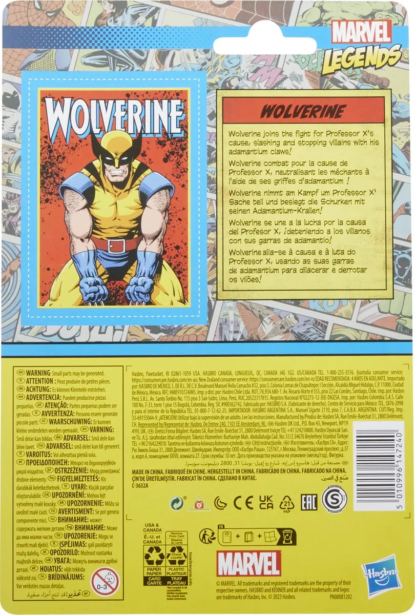 Marvel Legends Wolverine F66985X2 Actiefiguur 10cm - Multicolor - afbeelding 3 van 4