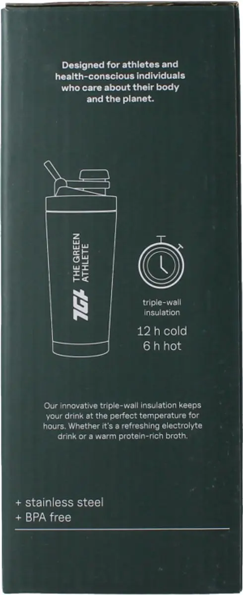 The Green Athlete Shaker 700ml - afbeelding 5 van 6