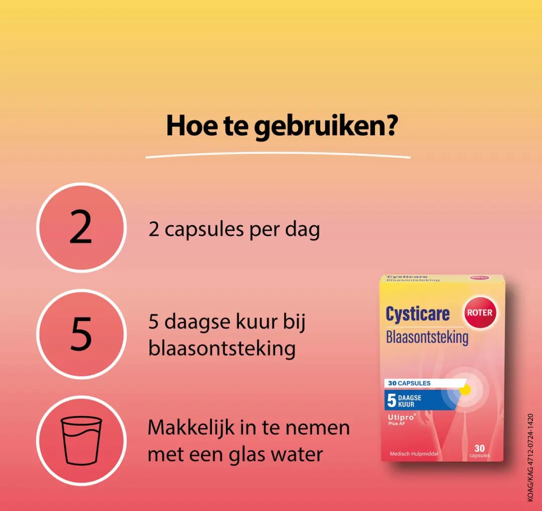 Roter Cysticare Behandelkuur Blaasontsteking - 15 Capsules