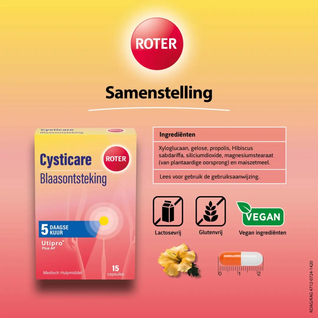 Roter Cysticare Behandelkuur Blaasontsteking - 15 Capsules