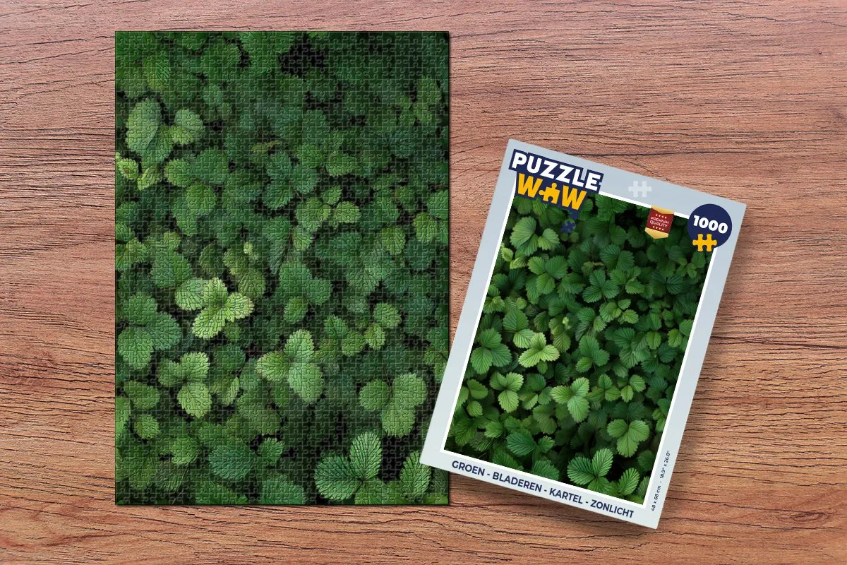 PuzzleWow Legpuzzel 1000 Stuks - Groen Bladeren