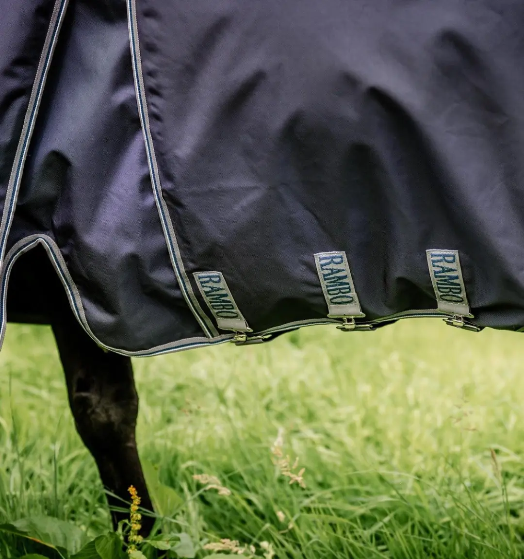 Rambo Optimo Turnout Outer Only 195cm - Navy/Thunderstorm Grijs & Zilver - afbeelding 5 van 6