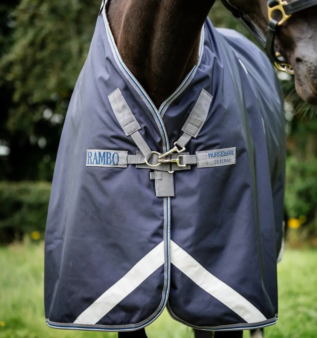 Rambo Optimo Turnout Outer Only 195cm - Navy/Thunderstorm Grijs & Zilver - afbeelding 4 van 6