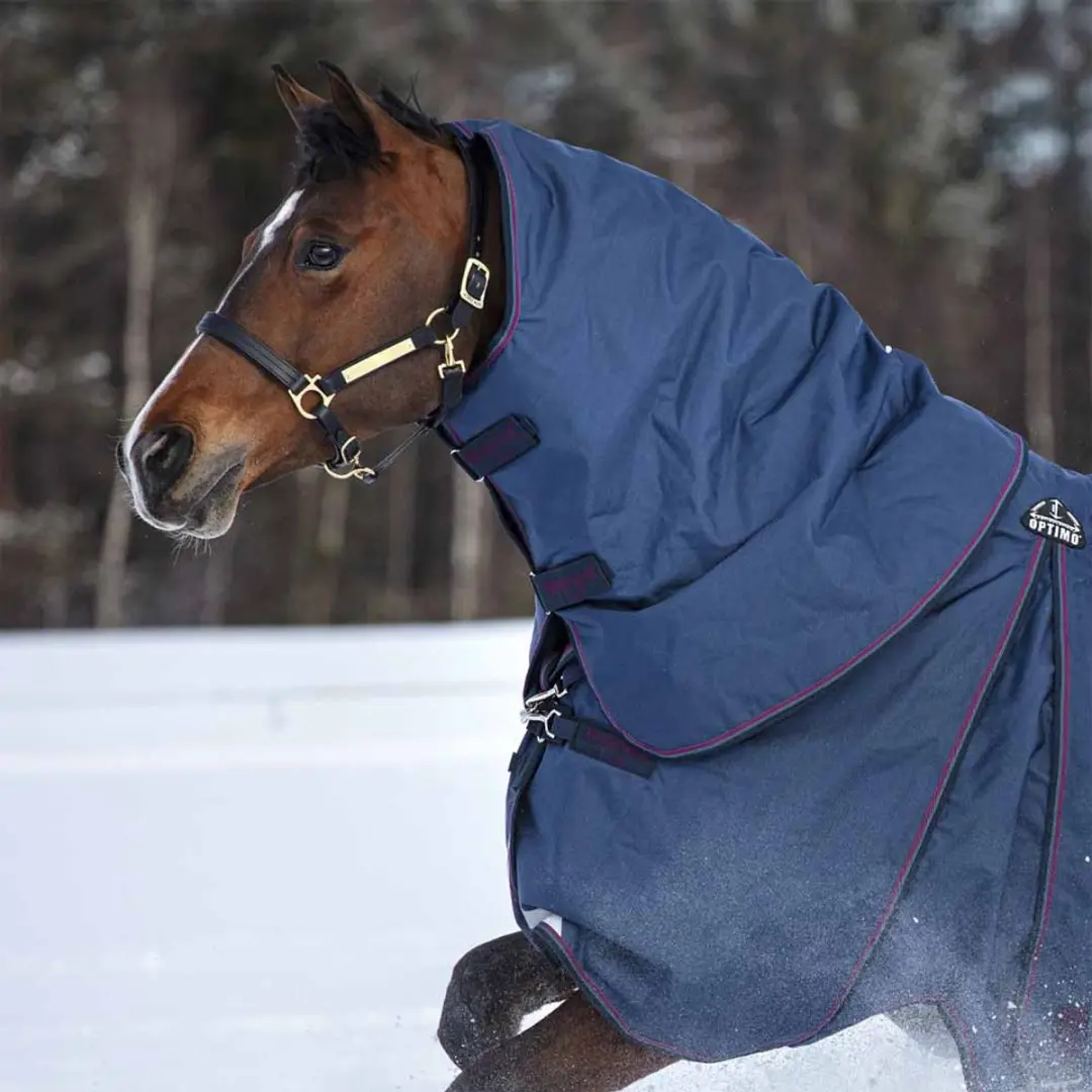 Rambo Optimo Turnout Hood Lite L - 0g - Navy/Grijs - afbeelding 6 van 6