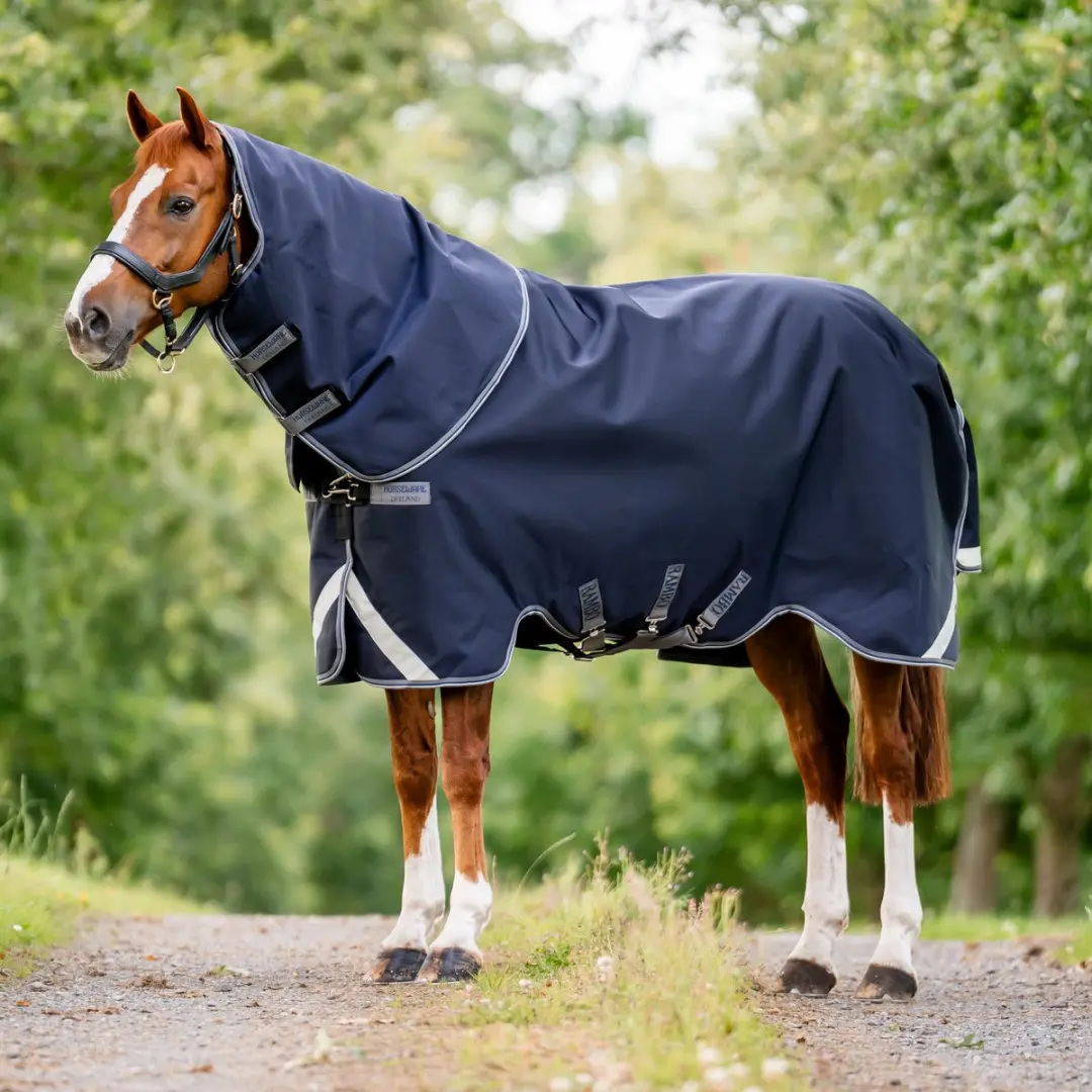Rambo Supreme 1680D Turnout Plus 50g Navy/Thunderstorm Grey & Silver 66_5'6"