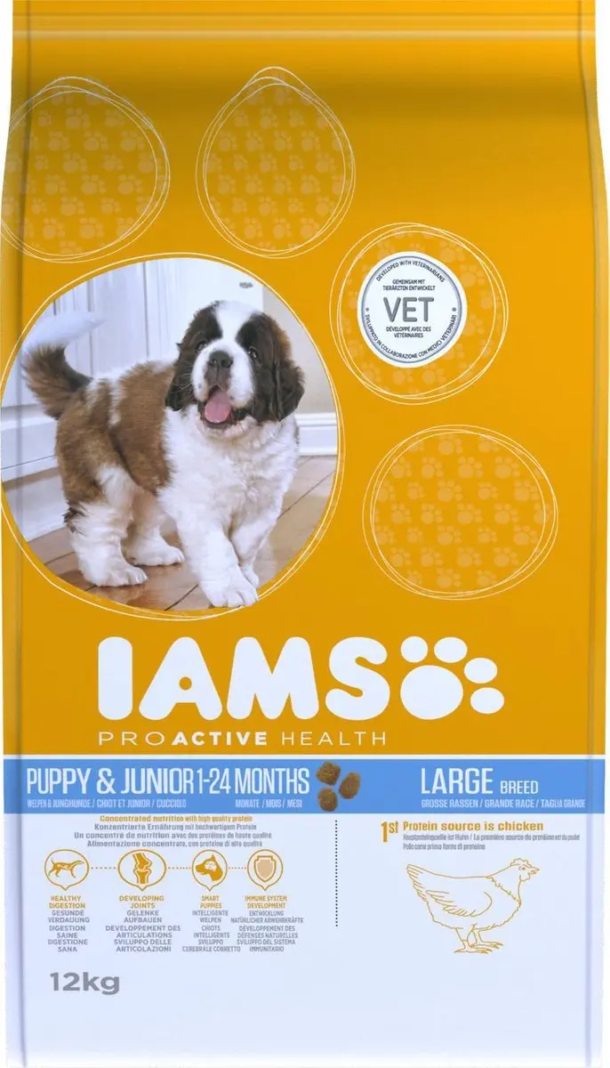 Iams Dog Puppy/Junior Large Kip 12 kg 0