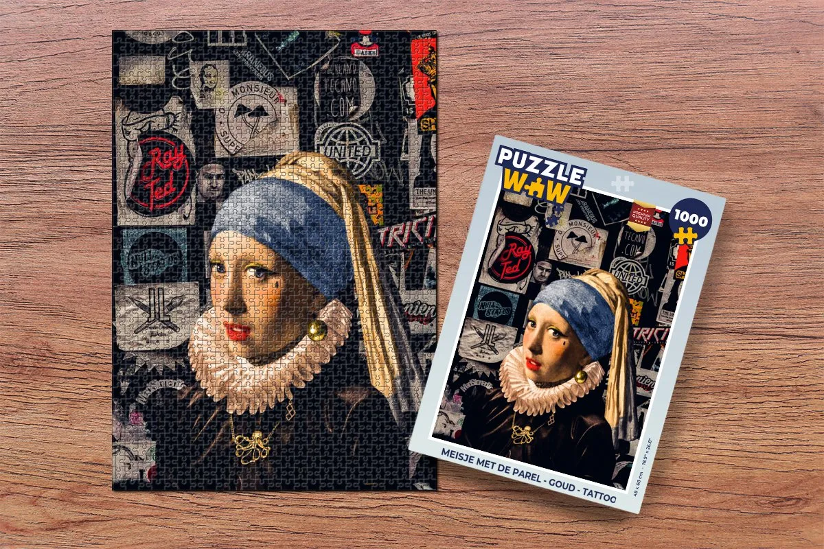 PuzzleWow Meisje met de Parel Legpuzzel 1000 Stuks - Multicolor