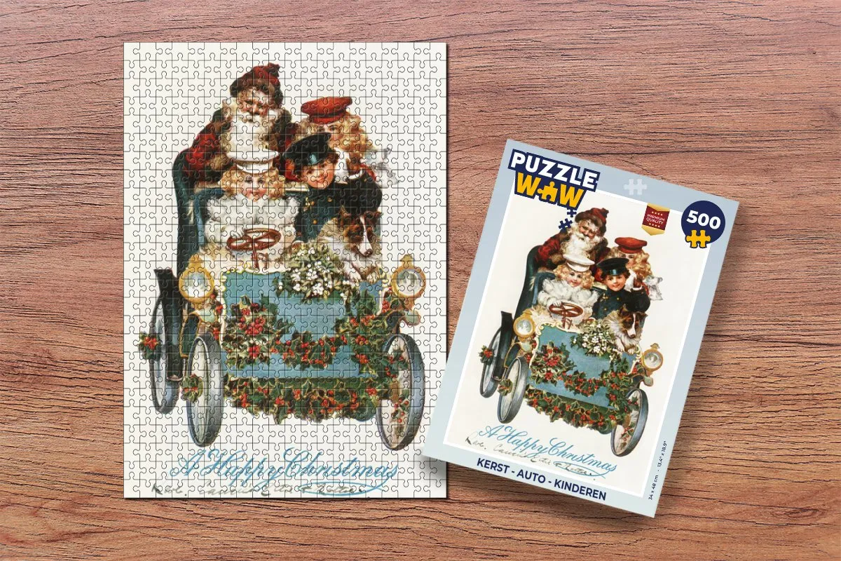 PuzzleWow Kerstman Vintage Legpuzzel 500 Stuks - Multicolor