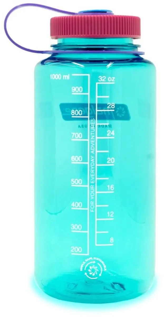 Nalgene Wide Mouth Fles 1L - Aubergine - afbeelding 5 van 6