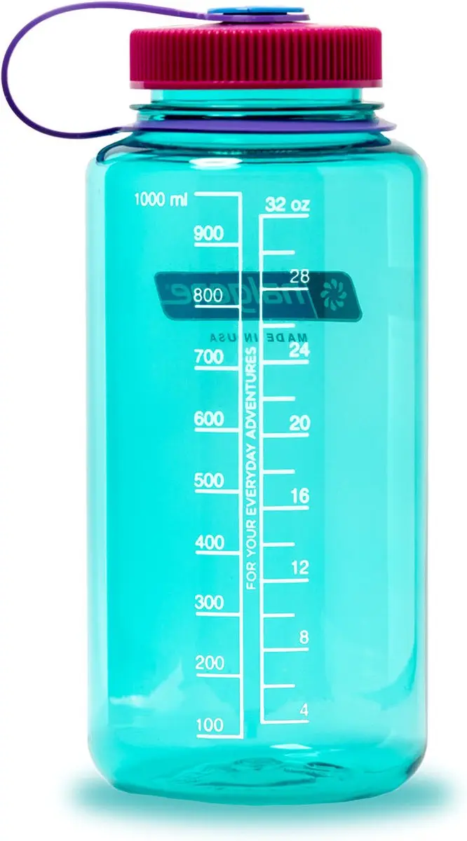 Nalgene Wide Mouth Fles 1L - Aubergine - afbeelding 2 van 6