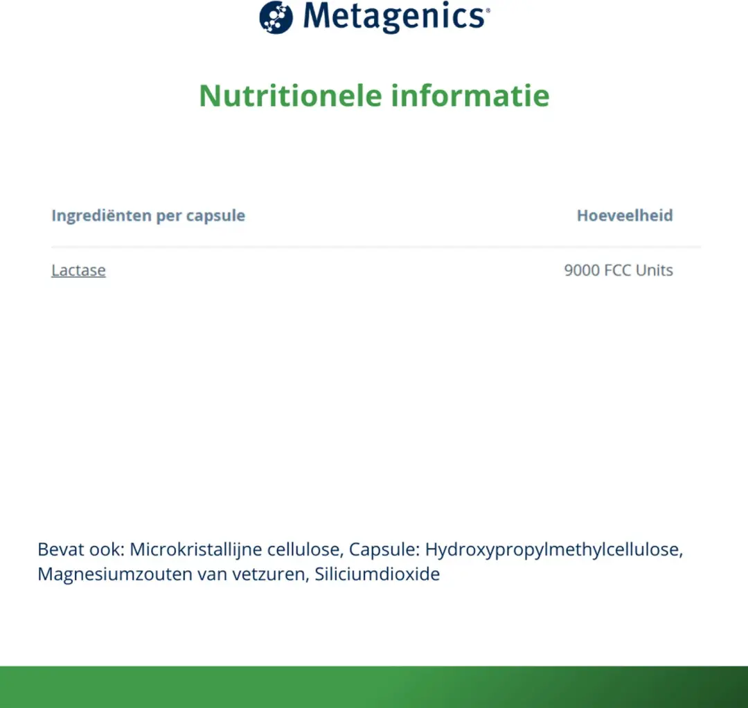 Metagenics MetaDigest Lacto Enzymenpreparaat - 45 Capsules - afbeelding 6 van 6