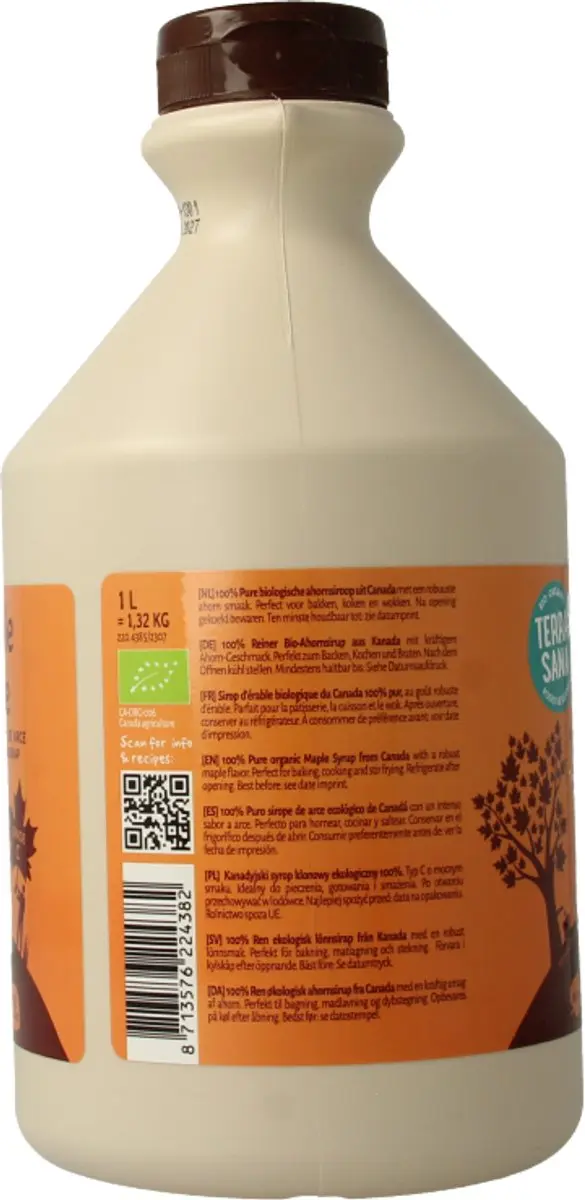 Terrasana Ahornsiroop Graad C 1000ml