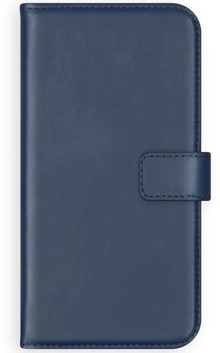 Selencia Hoesje Samsung Galaxy S21 Plus - Echt Lederen Bookcase Blauw