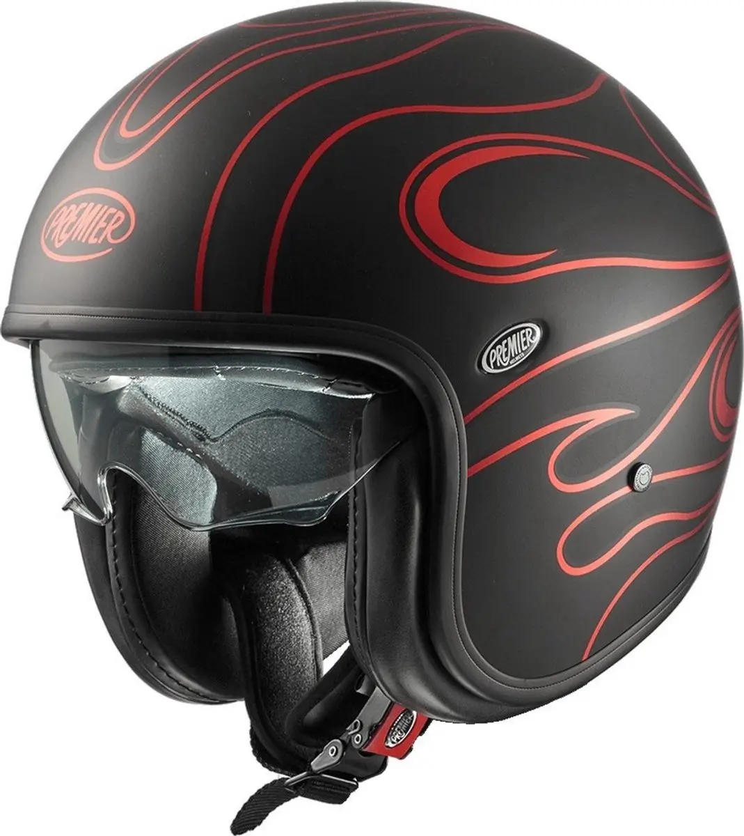 Premier Helmets Vintage FR Red Chromed BM