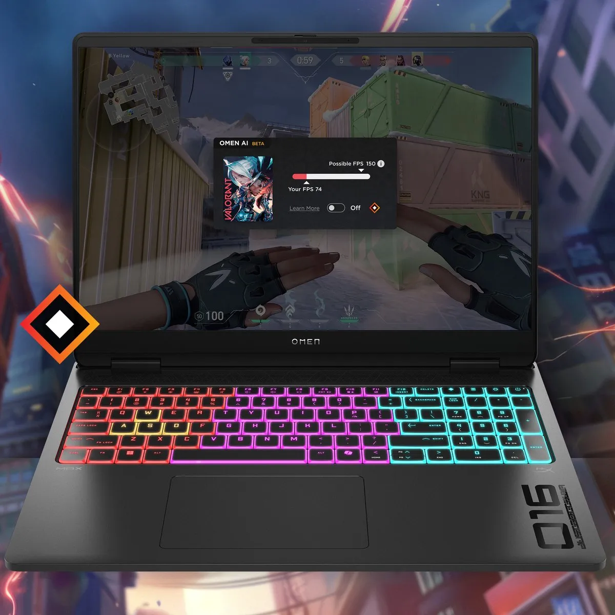 HP OMEN MAX 16-ah0017nd Gaming Laptop - RTX 5070 - 32GB RAM - 2TB SSD - Zwart