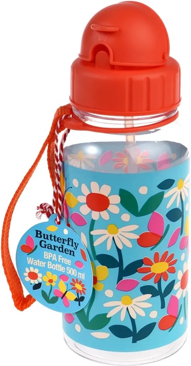 Drinkfles met bloemen