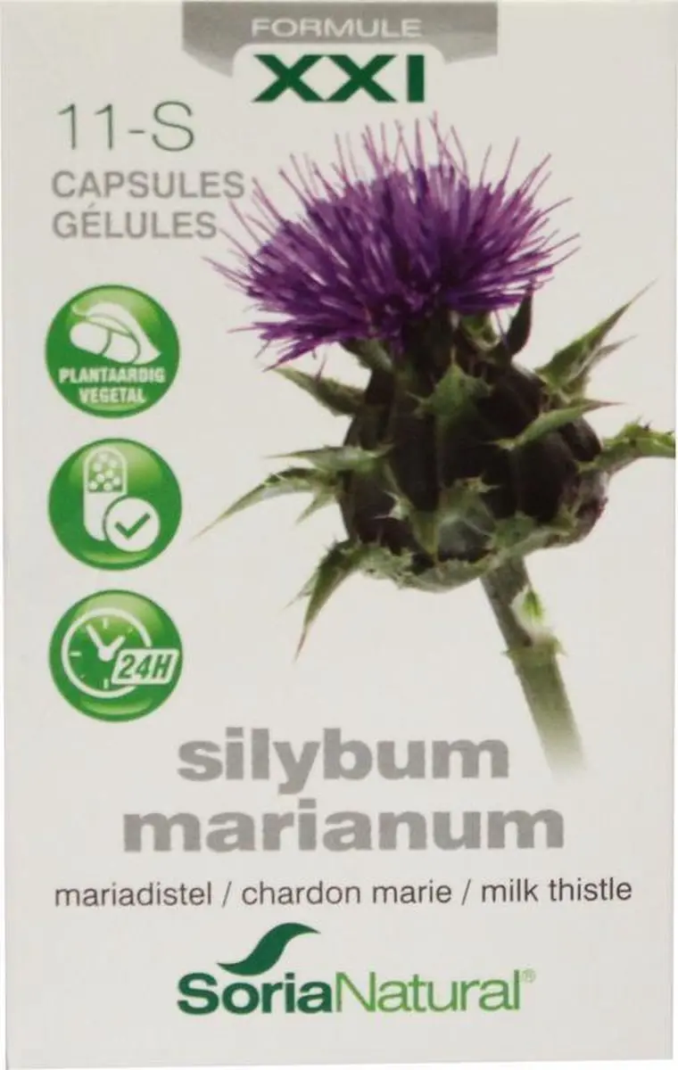 Soria Natural Silybum Marianum XXI 30 Capsules - afbeelding 2 van 2
