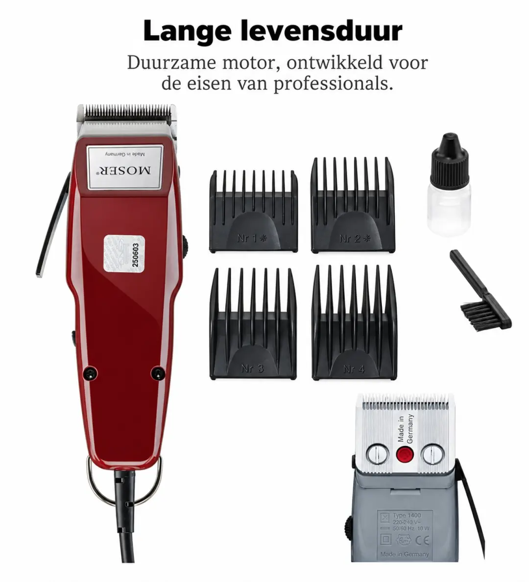 Moser 1400-0050 Tondeuse voor Haar en Baard