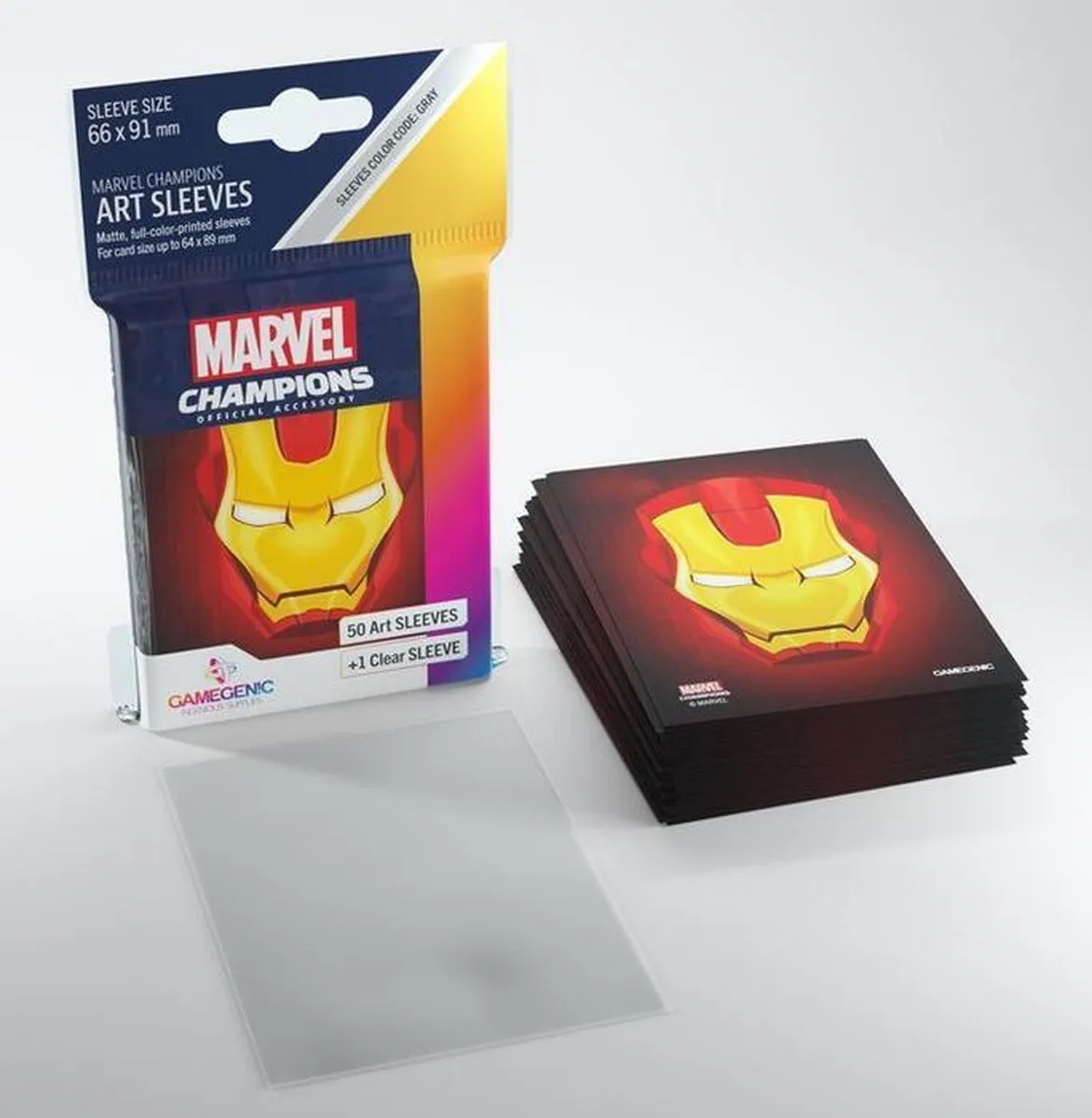 Marvel Champions Iron Man Board Game Sleeves GGS10091ML - 66x91mm