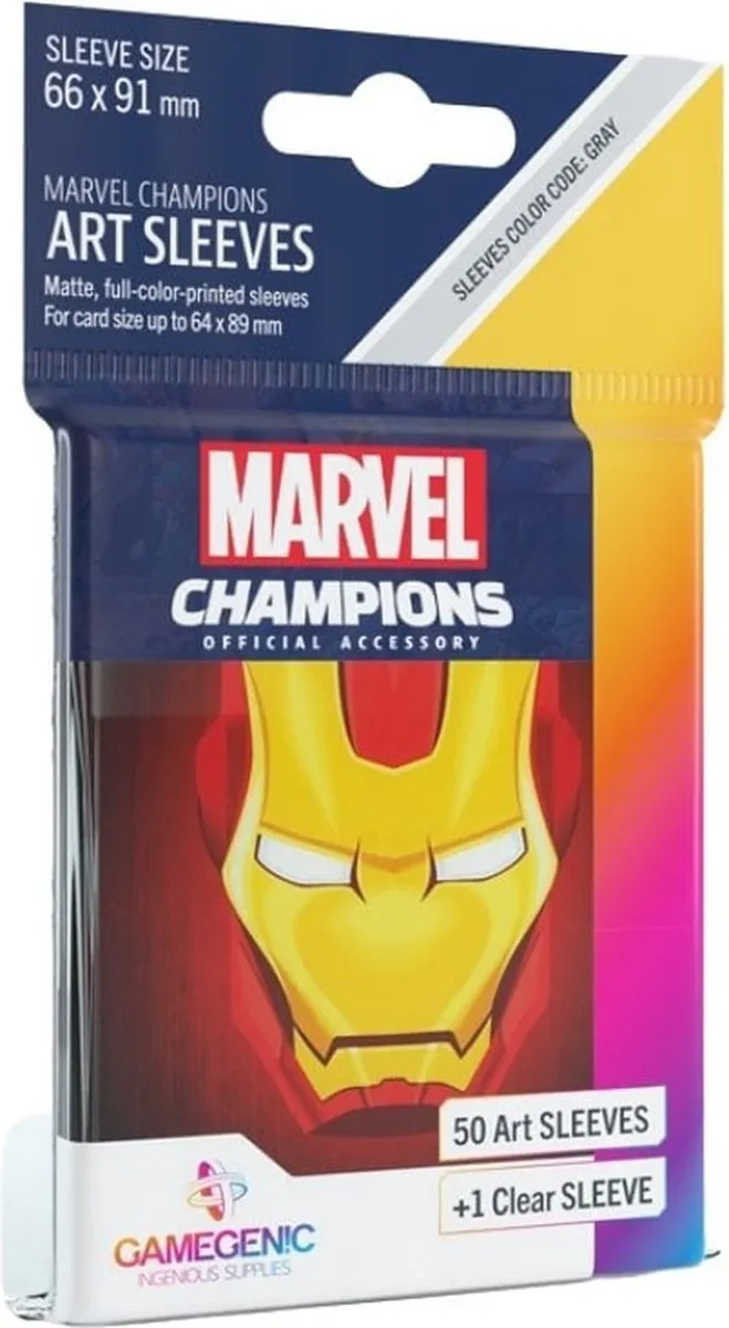 Marvel Champions Iron Man Board Game Sleeves GGS10091ML
