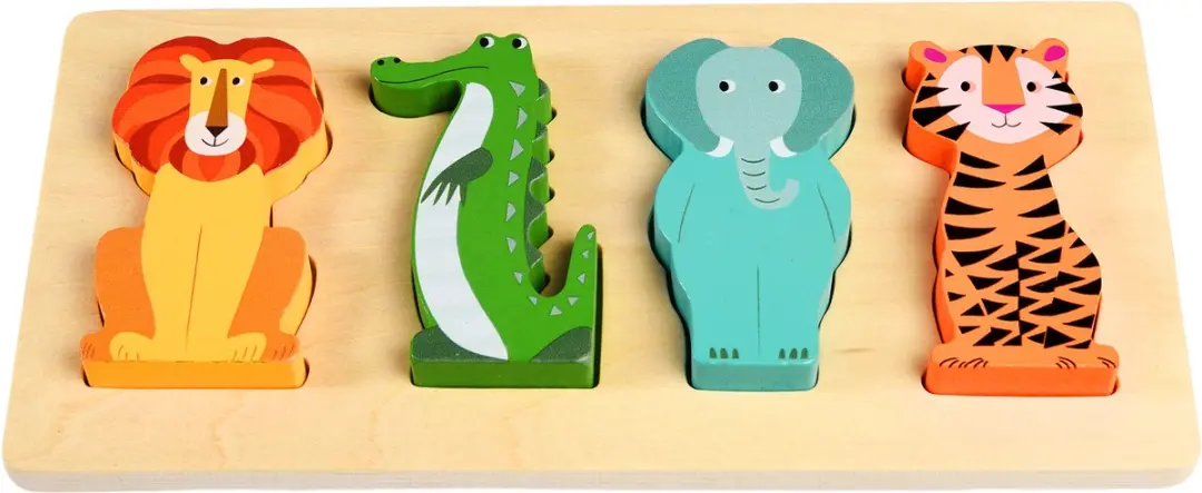 Rex London Kleurrijke Wezens Houten Dierenpuzzel