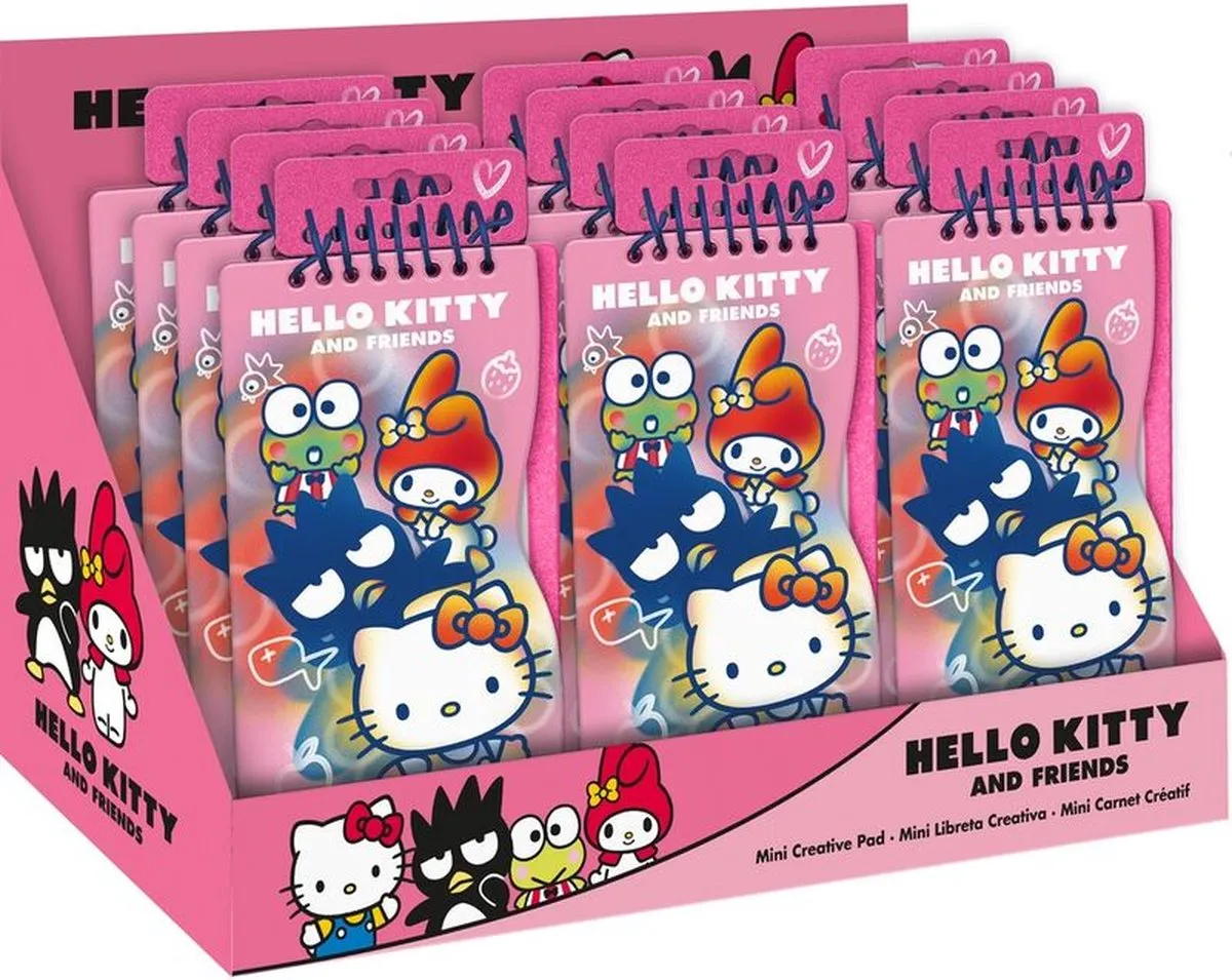 Hello Kitty Friends Creatieve Set - Roze Kleurboek 30 Pagina's