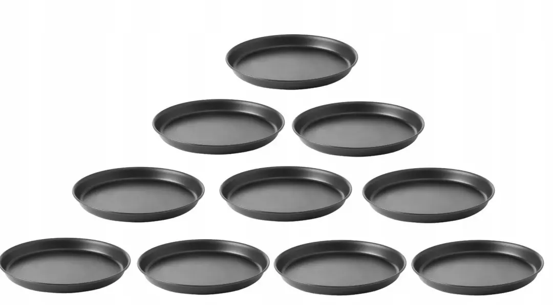 10x Pizzabakplaat 32cm Blauw Staal Hendi Professioneel