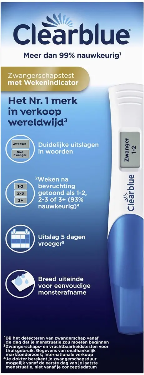 Clearblue Zwangerschapstest Met Wekenindicator - 2 Stuks - afbeelding 3 van 6