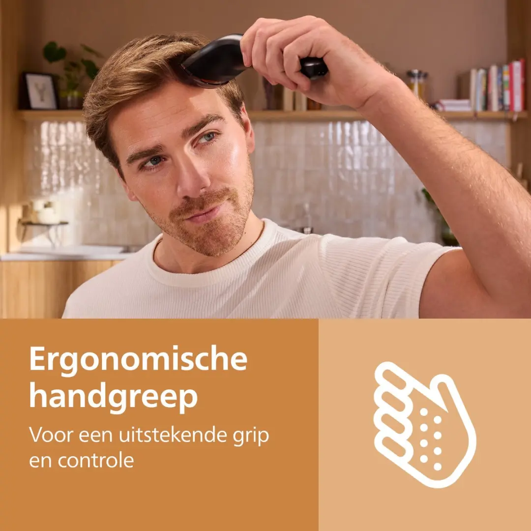 Philips Hair Clipper 7000 Series Tondeuse – Precieze en Veelzijdige Styling - 28 Lengte-instellingen - Zelfslijpende Mesjes - PowerAdapt Sensor - Trim & Flow Kam -Turbo Modus – HC7722/15