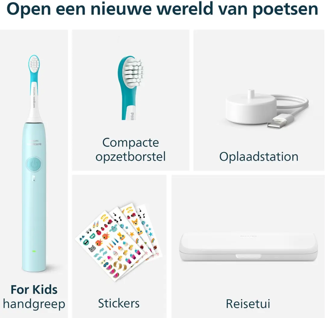 Philips Sonicare For Kids HX6500/33 Elektrische Tandenborstel - Blauw