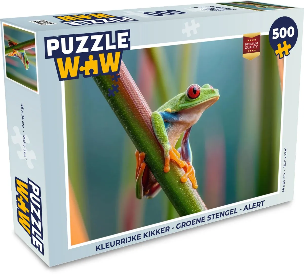 PuzzleWow Kleurrijke Kikker Legpuzzel 500 Stuks - MPN 8721414230488