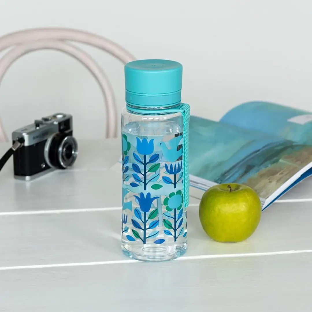 Rex London Waterfles Folk Doves 0.6L - Blauw