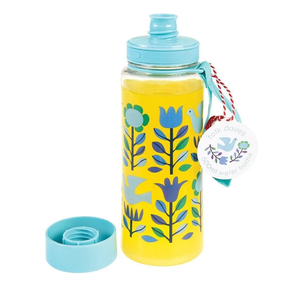 Rex London Waterfles Folk Doves 0.6L - Blauw