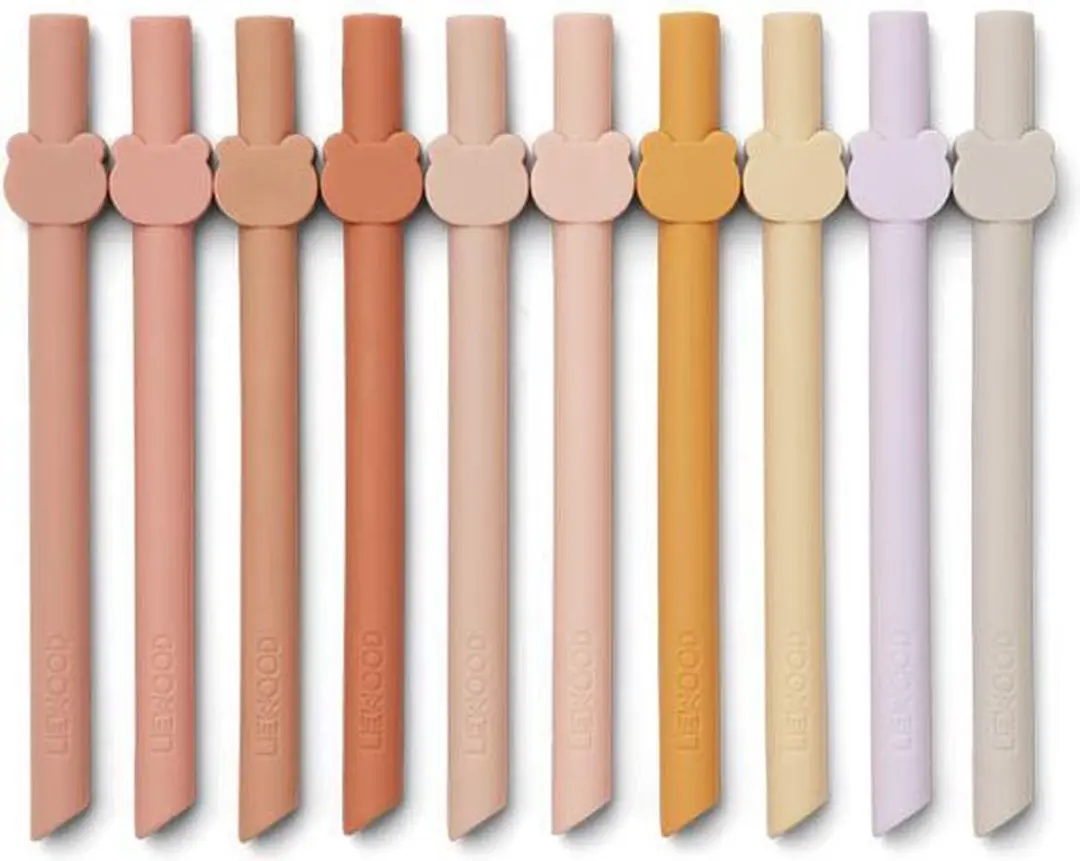 Liewood Badu silicone rietjes Rose multi mix