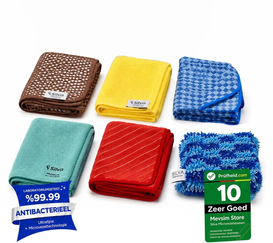 Silva Microvezel Schoonmaakdoekjes Set van 6