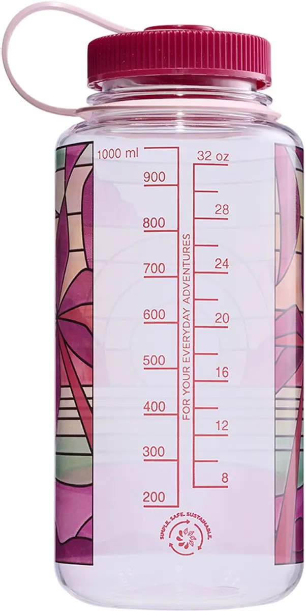 Nalgene Wide-Mouth 1000ml Drinkfles - Clear Stained Sunset - BPA-vrij - afbeelding 3 van 6