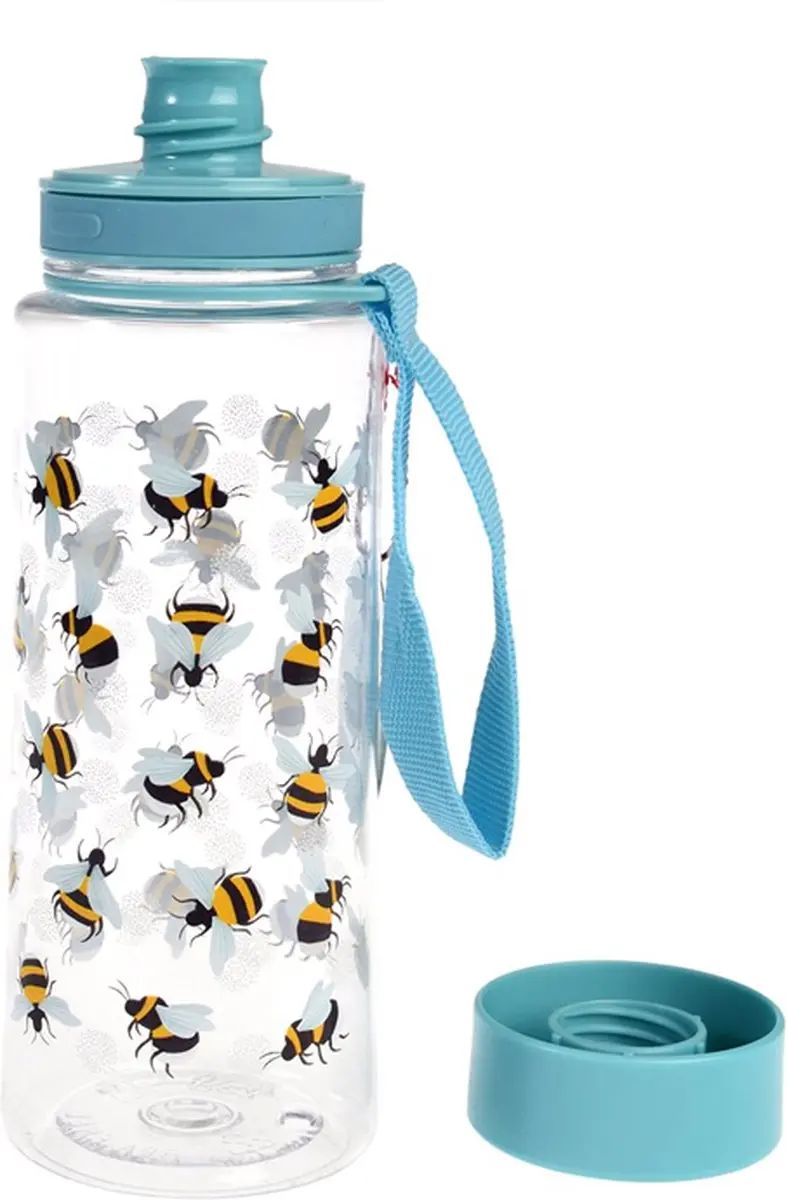 Rex London Bumblebee Waterfles 600ml - Blauw/Zwart/Geel