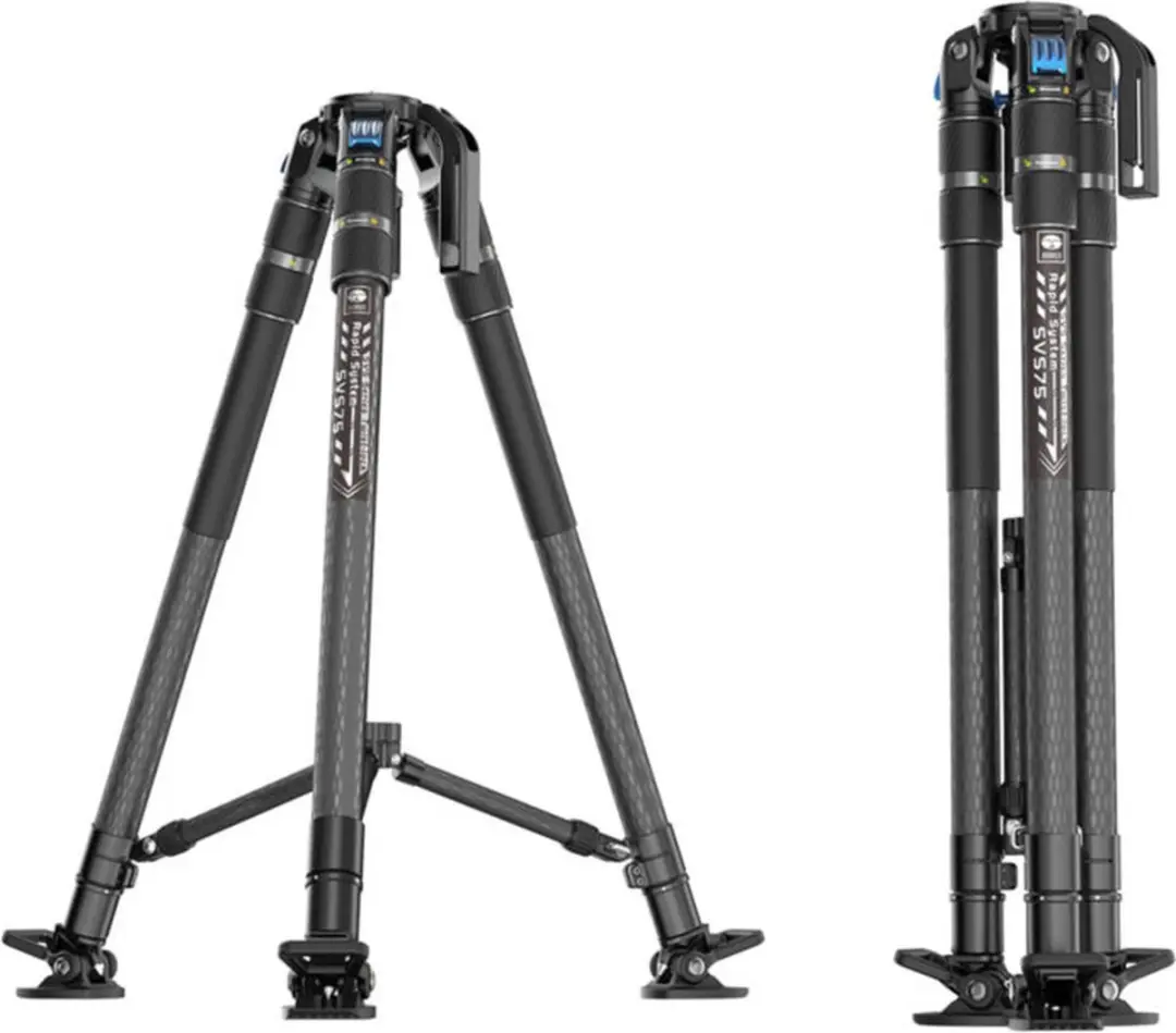 Sirui SVS75 + SVH15 Pro Rapid Statief - 3 Secties - Zwart/Grijs - afbeelding 5 van 6