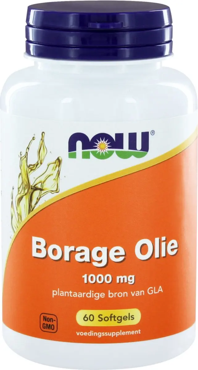 Now Foods Borage Olie 1000mg - 60 Softgels - afbeelding 3 van 4