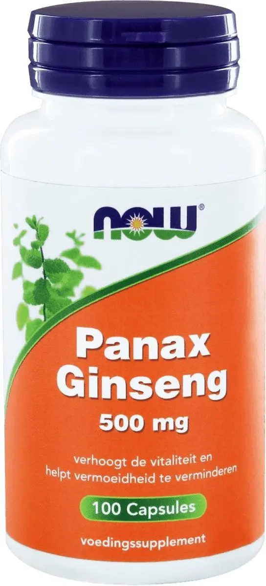 Now Foods Panax Ginseng 500mg - 100 Capsules - afbeelding 3 van 3
